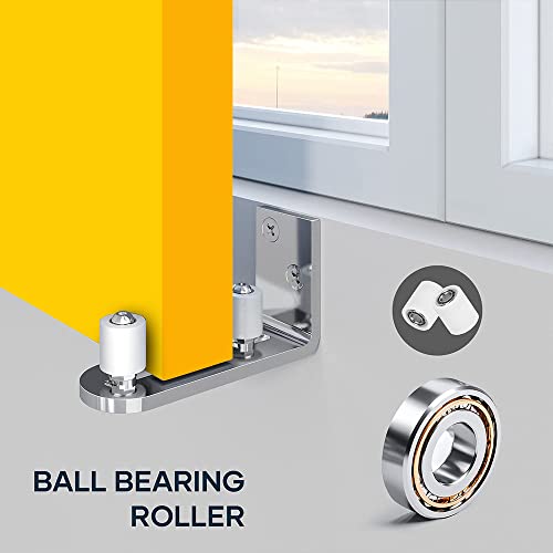 LWZH Floor Guide Schuur Deur Gids Schuifdeuren Schuur Deur Floor Guide Roller Bottom Verstelbare Stay Roller, Zilver - Image 8