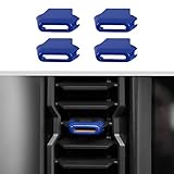 JWWY for Bronco Center Console Air Conditioning Vent Adjustment Device Decoration Cover Trim Compatible with Ford Bronco Interior Accessories 2021-2025+ 4PCS Blue