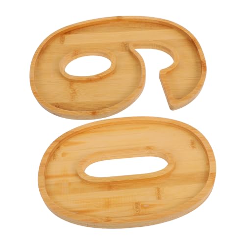 FUNNETOYU Bandeja de Madera Número Servir Aperitivos y Quesos Resistente y Fácil de Limpiar para Fiestas y Decoración de Cumpleaños