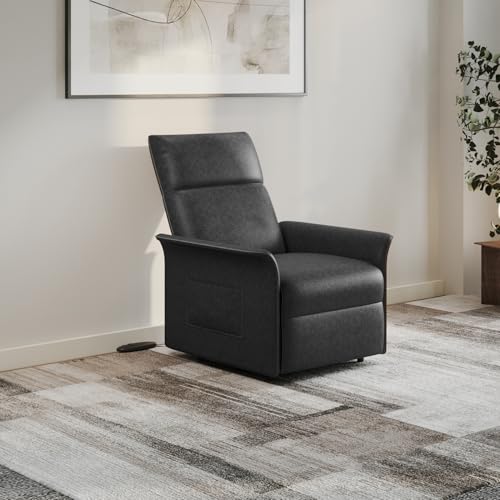 Image of Interio by Godrej Elbe Motorised 1-Seater Fabric Recliner Sofa