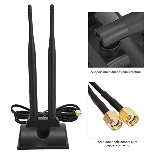 Antena WiFi de banda dupla, antena de placa de rede omnidirecional de alto ganho de 6dBi, antena WiF
