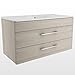 Produktbild Design Badmöbel Unterschrank + Waschbecken 100 cm in der Farbe Beige / Hellbraun / Soft-Close / Montagefertig / MADE IN GERMANY