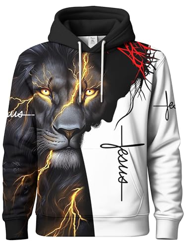 Image of PAGYMO Graphic Hoodies for Men Funny Novelty Pullover Hooded Sweatshirt