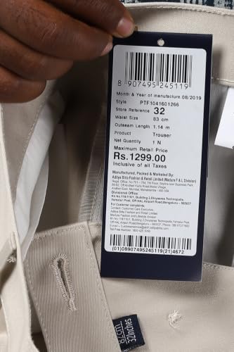 Image of Peter England Men Mid Rise Regular Fit Trousers