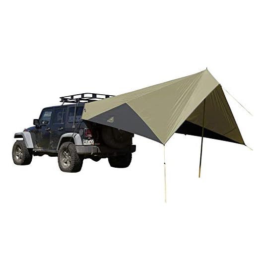 Kelty Waypoint Tarp, Car Camping and Tailgating Shelter, Universal Vehicle Mount