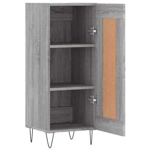 Meuble rangement compact gris pour ranger un salon encombré