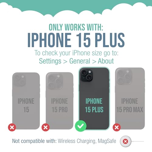 Image of Smartish iPhone 15 Plus Wallet Case - Wallet Slayer Vol. 2 [Slim + Protective] Credit Card Holder w /Kickstand - Drop Tested Hidden Card Slot Compatible w /Apple iPhone 15 Plus - Leaf Me Alone