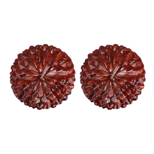 VOSAREA Balones de Masaje de Madera Natural para Manos, Bolas de Acupresión para Relajación y Ejercicios de Dedos, Adecuado para Terapia Manual y Decoración de Escritorio