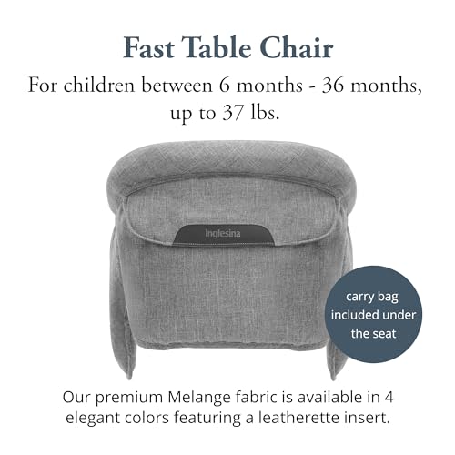 image for Inglesina Fast Table Chair, Stone Gray Melange - Portable High Chair f