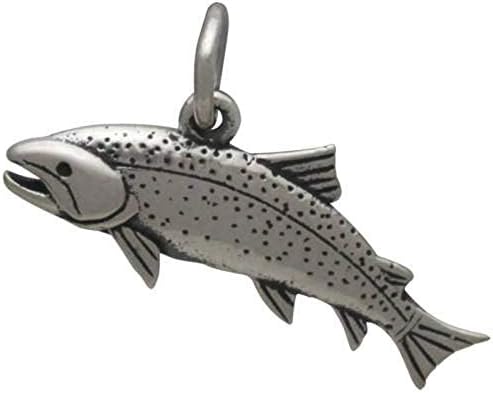 Sterling Silver Trout Charm 11.5x20.5mm - 1 PC (12713)/1