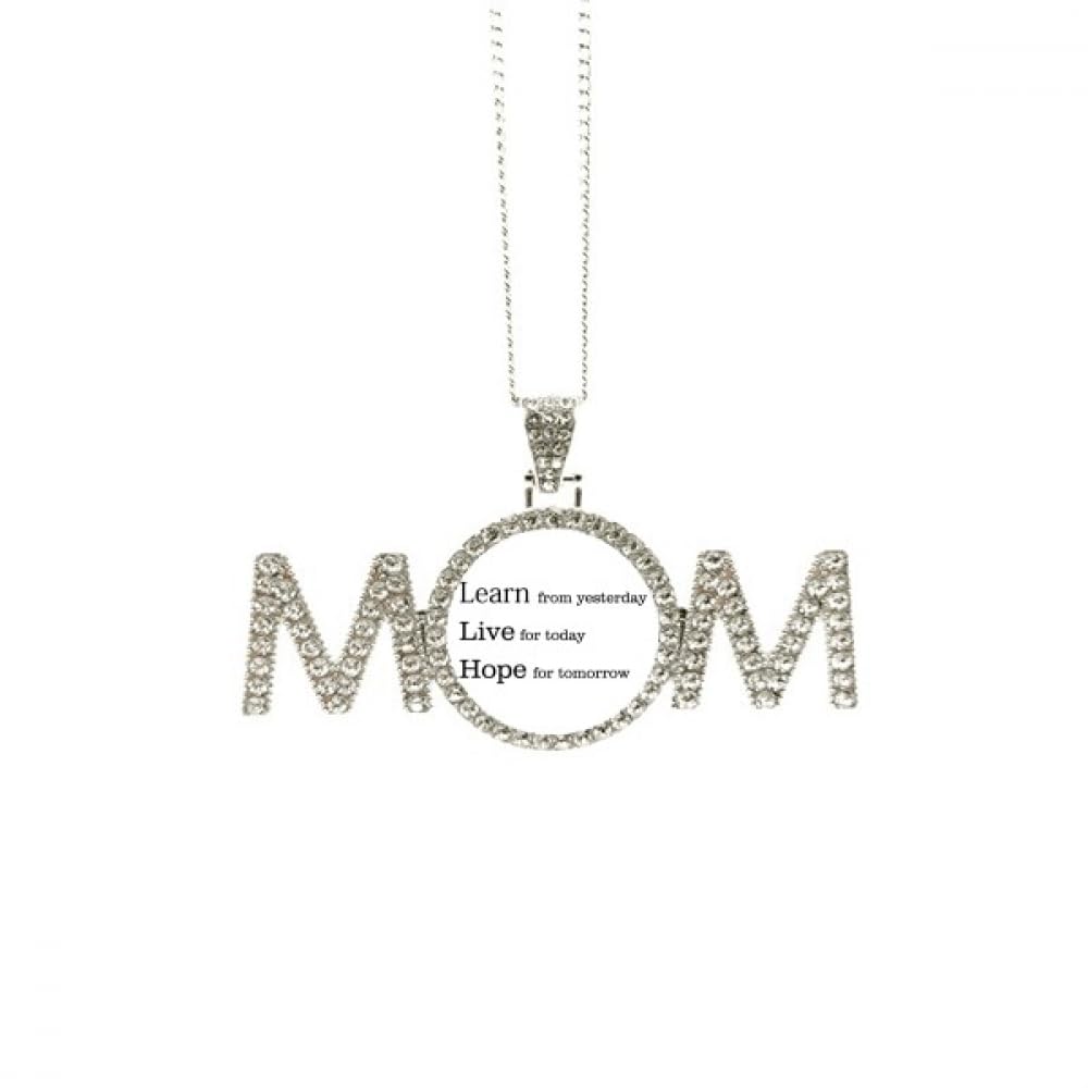 Collier Learn Live Hope gravure fine et chaîne ajustable M