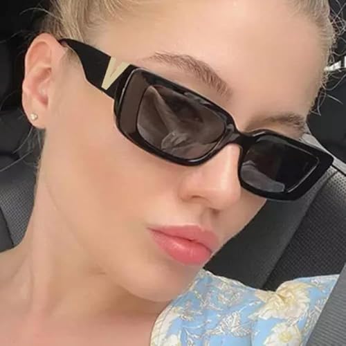 Image of IFLASH Rectangle Sunglasses for Women 90s Retro Trendy Y2K Classical Vintage Square Shades