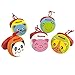 TW1000 Adorable Kids Instrumento Musical Madera Animal Castañuelas Juguete Bloque Educativo Niños pequeños Juego de Arrastre (Multicolor)