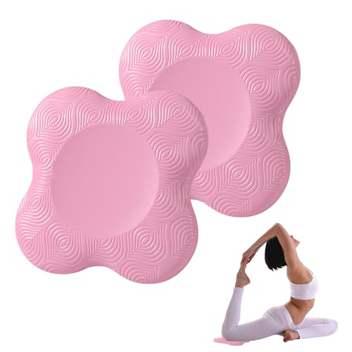 Lot de 2 coussins de yoga, genouillères, antidérapants, accessoires de yoga, résistants à l'usure, pour protéger les genoux, les chevilles, les mains et les coudes, pour la gymnastique, le