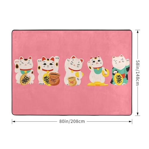 Tapis doux chat lavable en machine pour chambre d'enfant