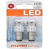 SYLVANIA - 2357 LED Red Mini Bulb - Bright LED Bulb, Ideal for Stop and Tail Lights (Contains 2 Bulbs)