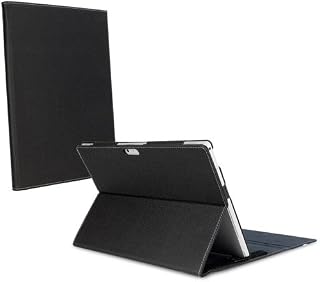 Microsoft Surface Pro 3 Case, BoxWave [FolioView Leather Case] Leather Smart Folio Cover