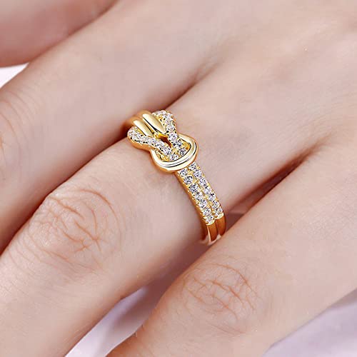 Jeulia Knot Design Band Classic Rings for Women cz Sterling Silver Eternity Rings Wedding Engagement Anniversary Promise Rings Bridal Sets4