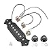Musiclily Pre-wired 6-String Single Coil Electric Cigar Box Guitar Soundhole Pickup Harness with Volume & Tone knobs Pots