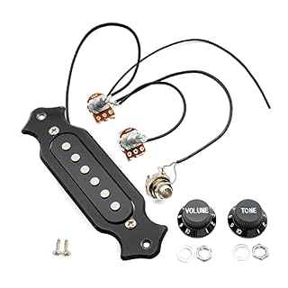 Musiclily Kit micro avec boutons jack et condensateur pour guitare acoustique - Les Beatles, Paul McCartney, John Lennon, RIngo Starr, George Harrison