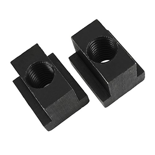 Aexit 2pcs Steel Quality Parts T-Slot Nut Grade 10.9 Tapped Through M18 Thread 25/32