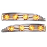 X AUTOHAUX 1 Pair Car LED Front Left Right Side Mirror Turn Signal Light 87614-2S200/87624-2S200 for Hyundai Tucson 2010-2013 for Hyundai Ix35 2010-2014