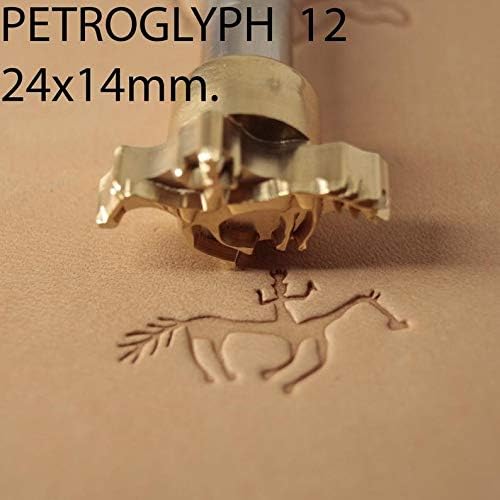 DandS ltd Leather Stamp Tool, Petroglyph, Professional Steel Craft Tool for Leatherworking, Embossing, Carving & Stamping Leather Projects, Belts & DIY Projects Compatible with Mallet #Petroglyph12