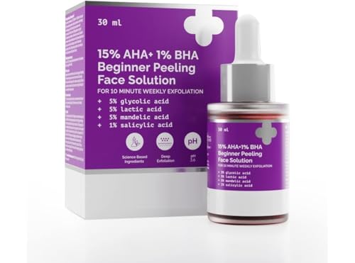 JEVR 15% AHA + 1% BHA solution de gommage visage exfoliant pour débutant 30 ml