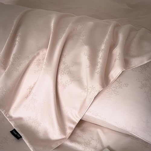 Bedding housse de couette jacquard fin coton rose lit double 2m