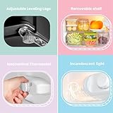 COMFEE' RCT87BL2(E) Under Counter Fridge Freezer, 87L Double Door Small Fridge Freezer with Light, Removable Shelves, Adjustable Thermostats, Reversible Doors Black - Image 7