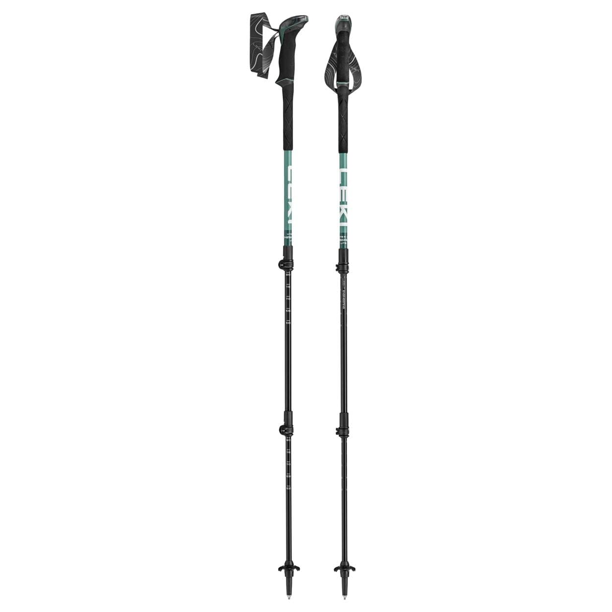 LEKI Makalu Lite kijki trekkingowe dla kobiet i mężczyzn, lekkie, regulowane kijki trekkingowe z aluminium (90-135 cm) z talerzem trekkingowym
