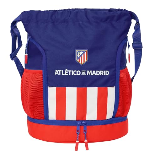 ATLÉTICO DE MADRID - Mochila Saco, Mochila, Ideal para Niños de Diferentes Edades, Cómoda y Versátil, Calidad y Resistencia, 34x15x43 cm