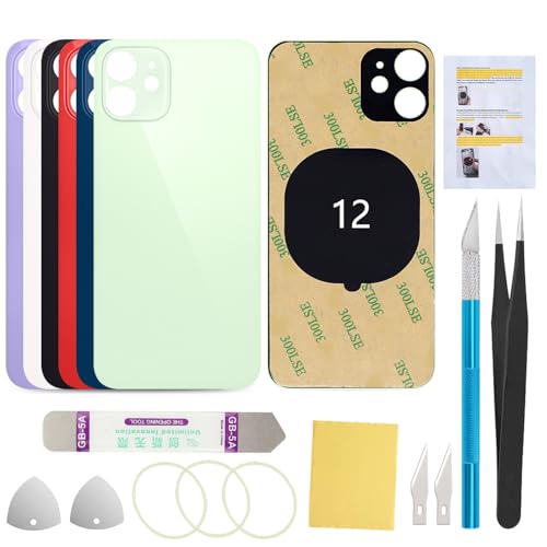 UooFide Rear Back Glass Cover Replacement Compatible with iPhone 12 6.1-Inches All Carriers (Green)