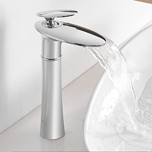 Mitigeur de lavabo cascade de luxe au design haut et moderne