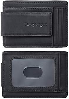 Toughergun Slim Wallet for Men RFID Blocking Money Clip, Minimalist Front Pocket Credit Card Holder, Magnetic Thin Mens Wallets with ID Window
