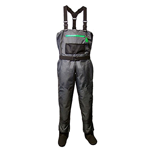 Lone Cone Women's Deluxe Stockingfoot Chest Waders, Charcoal Gray, 6