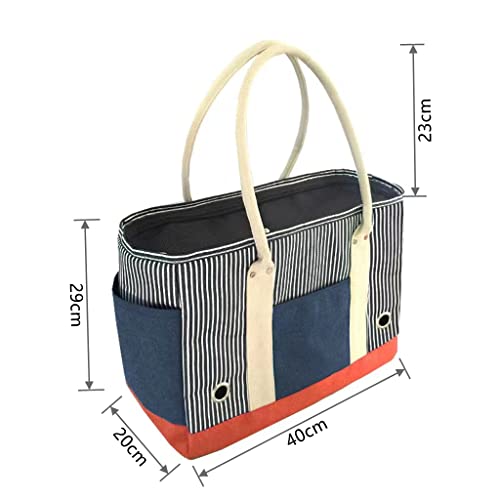 Sacola para animais de estimação que pode acomodar um gato ou cachorrinho (40cm x 29cm x 20cm) (Azul