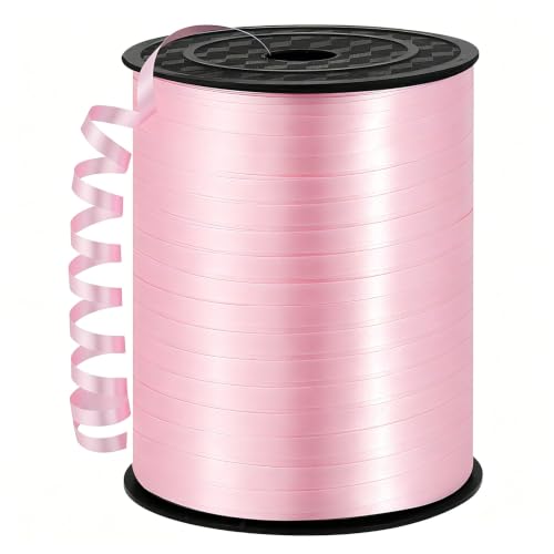 woric 600 Yards Light Pink Curling Ribbon 1/5 Inch Balloon String Ribbon Thin Crafts Ribbons for Balloons Birthday Party Florist Flowers Graduation Wedding Decor Gift Wrapping