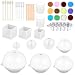 SUBANG 3 Pieces Jewelry Casting Molds Silicone Resin Jewelry Molds with Hanging Hole for DIY Jewelry Craft Making