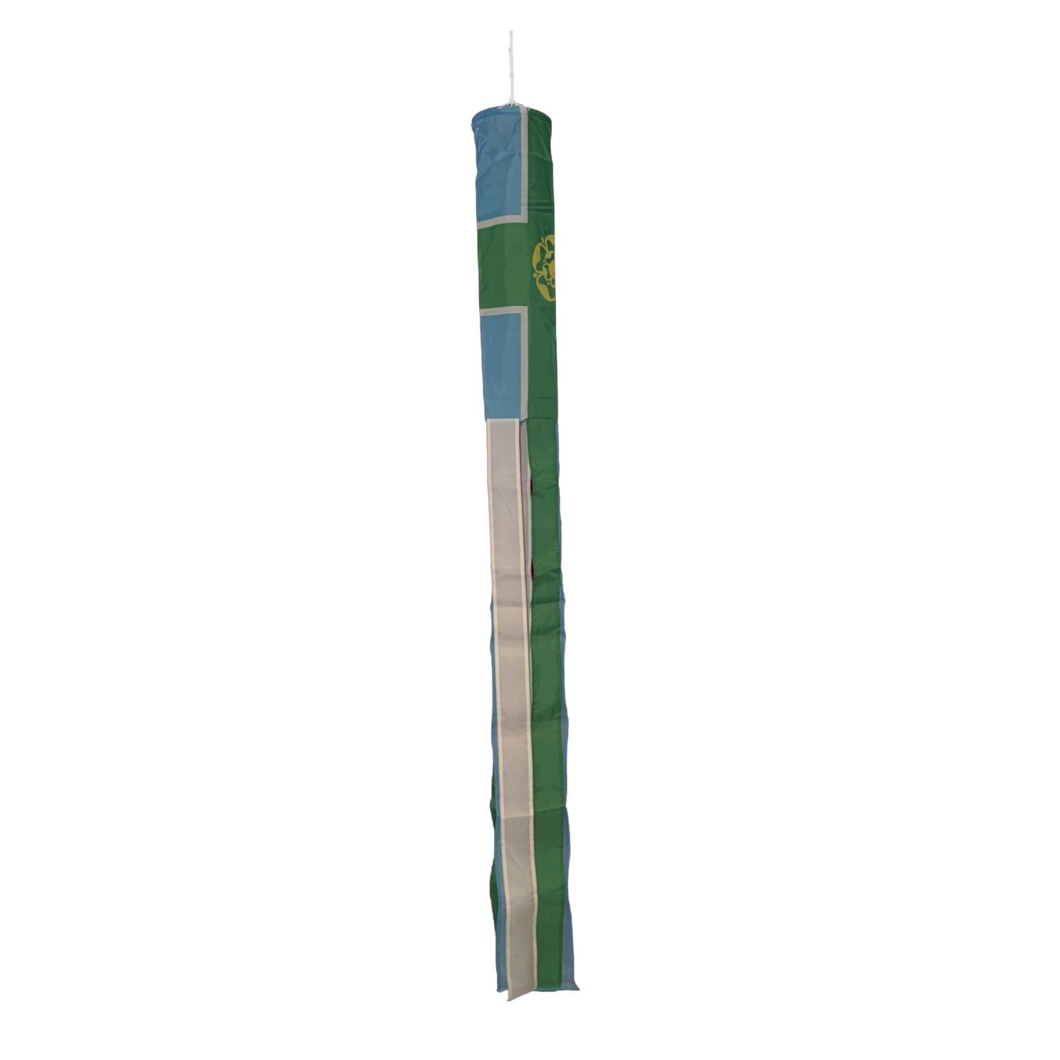 Flagtex Derbyshire Windsock 150cm x 30cm Premium Polyester Garden Wind Sock | Derbyshire County Flag Design Outdoor Pole Display for Home Garden Camping Events