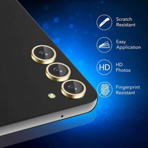 Image of FabeKee for Samsung Galaxy S26 / S26 Plus Camera Lens Protector - 9H Sapphire Glass & Aviation Aluminum Alloy, Anti-Scratch, Bubble-Free Installation, Ultra gold