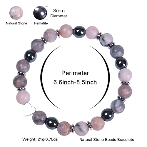 Valentines Day Women Girlfriend Gifts Ideas Bracelets - Teen Girl Gifts Trendy Stuff Yoga Beads Stress Relief Gift For Mom Teen Girl Gifts 13 Years Old Teen Girl Gifts (Pink) #TOP2