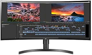 LG 34WN80C-B UltraWide Monitor 34” 21:9 Curved WQHD (3440 x 1440) IPS Display, USB Type-C (60W PD) , sRGB 99% Color Gamut, 3-Side Virtually Borderless Design, Tilt/Height Adjustable Stand - Black