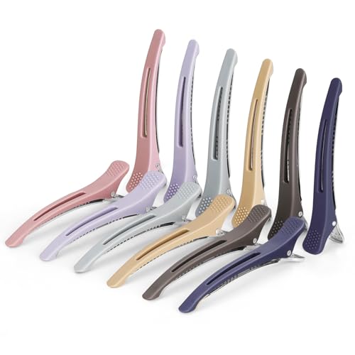 Medoca 12pcs Duck Billed Hair Clips for Styling Sectioning Rollers Blowout Cutting - Professional...