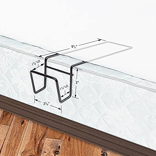 Rack'em Gun Rack - Bedside Holster - Under Bed Mattress Shotgun Holder - Ar 15 Hooks - Indoor Racks For Rifles, Pistols - Double Holder- Coated Steel,6061 #TOP4