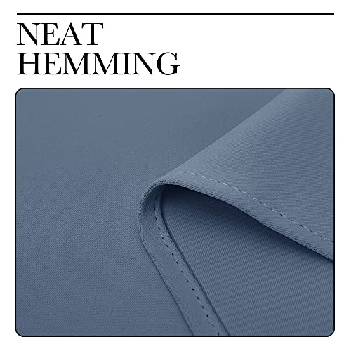 Nicetown Living Room Blackout Curtains, Stone Blue Blackout Window Covering With Rod Pocket And Back Tab, Home Decoration Draperies For Kis Room (2 Pcs, 62" W By 84" L) #TOP6