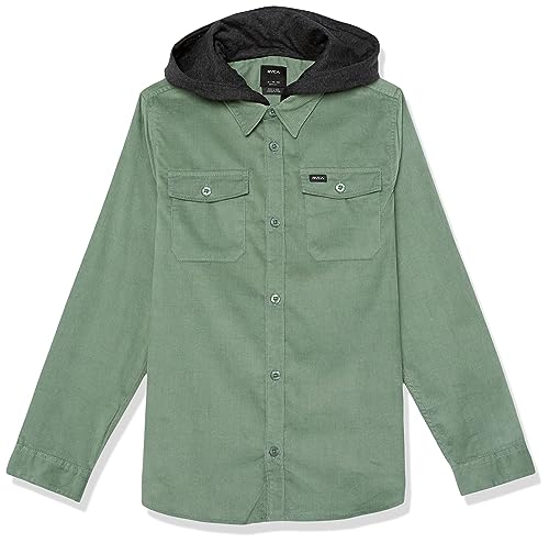 RVCA Boys' Fall Long Sleeve Button Up Collar Woven