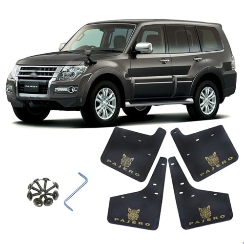 【MUMAREN】三菱 パジェロ V73 V93 V97 2007-2018に適用 マッドガード スプラッシュガード 泥除け 4PCS ABS樹脂 耐摩擦 汚れ防止 泥よけ 泥 防止 泥跳ね Pajero カスタム 外装 パーツ 取り付けが簡単 カーアクセ