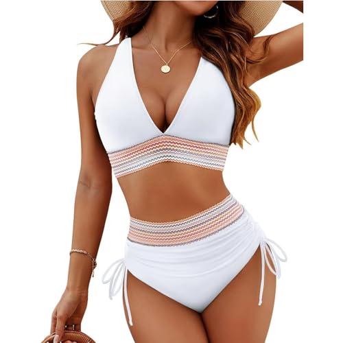 Maillot de Bain 2 Pièces Gainant et Ventre Plat avec Silhouette Color Block