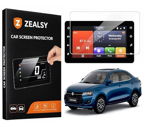 Image of Screen Guard Protector Compatible For MARUTI SUZUKI SWIFT DZIRE Facelift VXI ZXI 7 Inch 2024 Infotainment System Touch Accessories (Swift Dzire, 7 Inch)